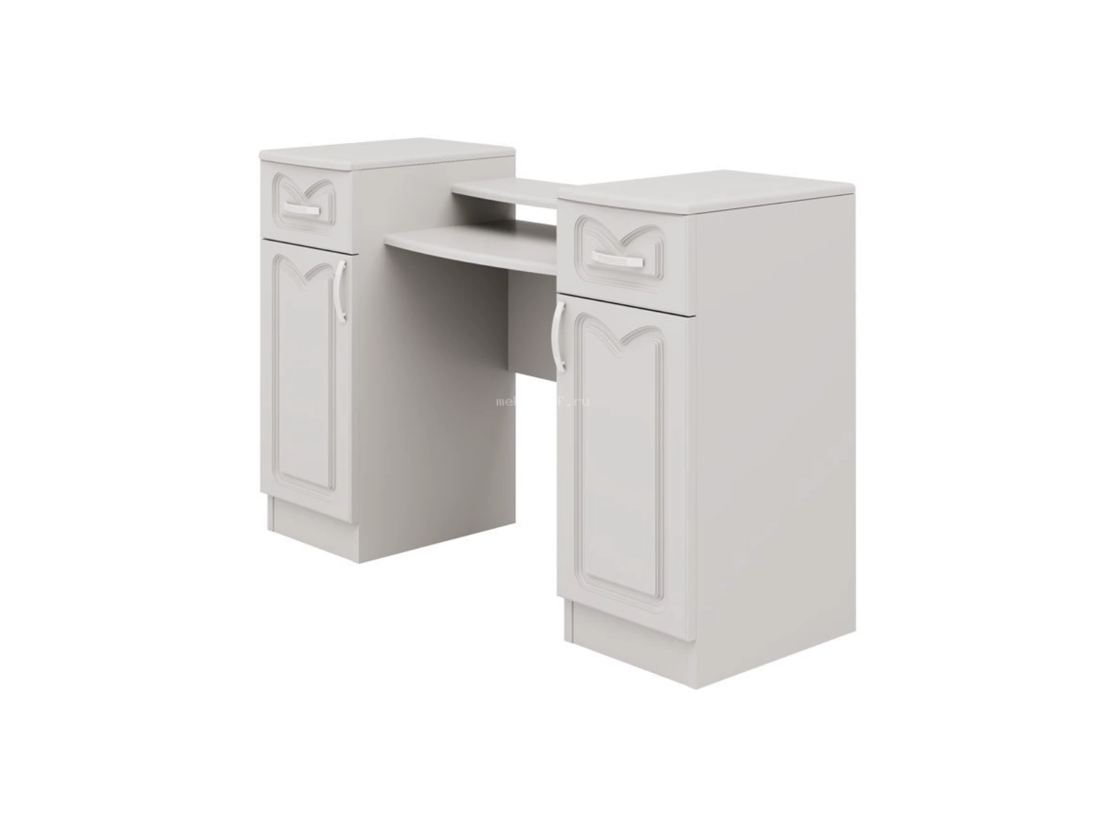 Трюмо Настя-1 МДФ (Ш-1200 x В-816 x Г-460 мм)/Белый Глянец