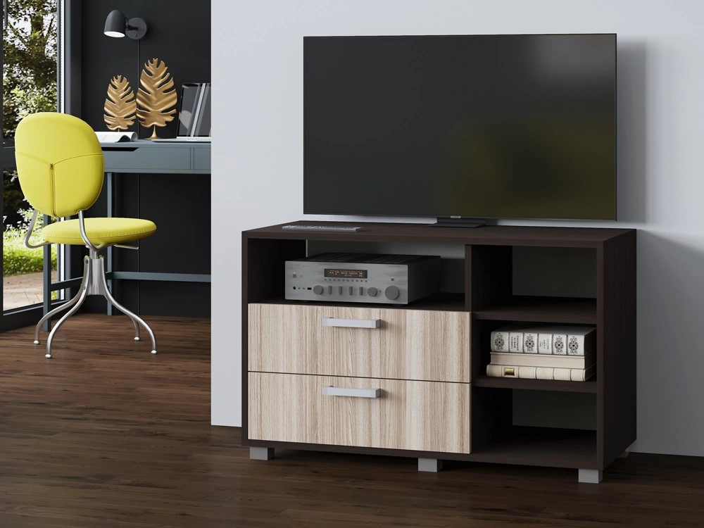 Тумба Дарина ТВ-5 (Ш-1000| В-600| Г-440) Венге/Ясень Шимо Светлый