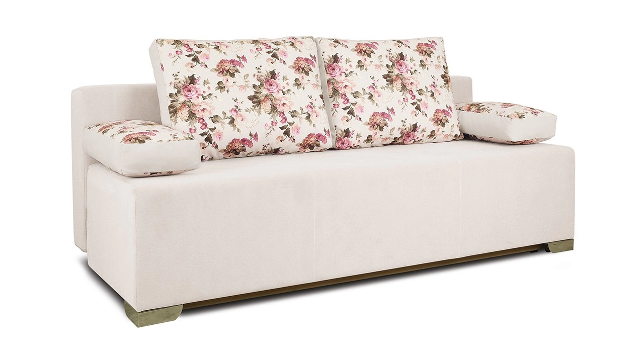 Диван «Дерби» (Maserati 02 (велюр) бежевый, подушка Urban (велюр) Rose)/Д-1940х Ш-860х В-760мм