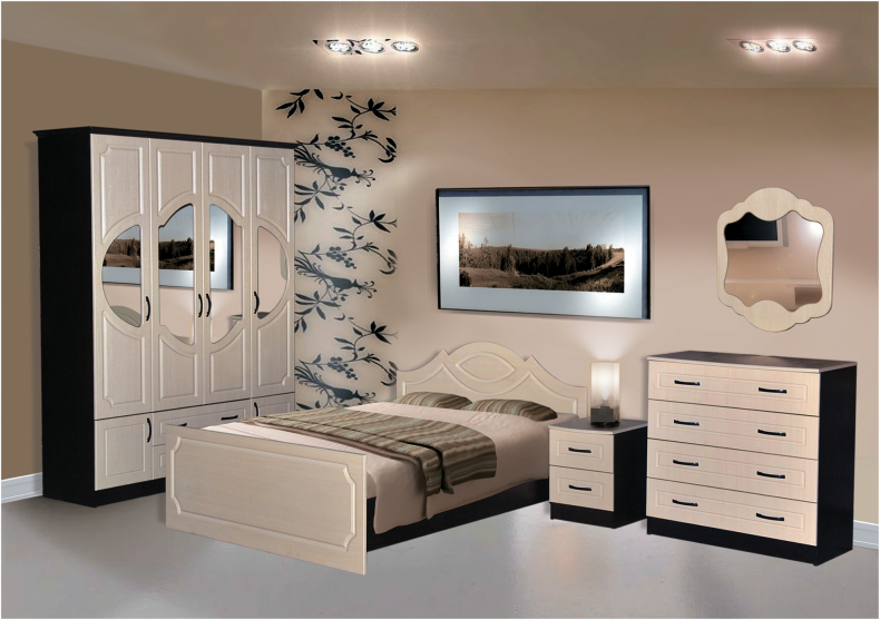 Виктория Спальный Гарнитур МДФ с Матрасом в Подарок/Разные Цвета