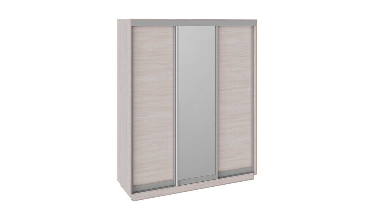 Шкаф-Купе 3-х Дверный с Зеркалом Румер Мадлен Ясень Шимо (Ш-1800 х В-2200 х Г-600 мм)