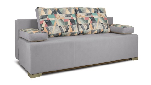 Диван «Дерби» (Maserati 19 (велюр) серый, подушка Urban (велюр) Snow)/Д-1940х Ш-860х В-760мм