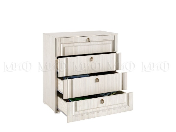 Комод Элит-1 МДФ Сандал Светлый (Ш-850 мм x В-910 мм x Г-448 мм)