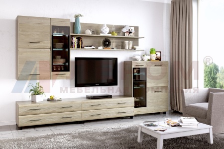 Гостиная-Стенка Камелия №6 (В-2172 х Ш-3060 х Г-452 мм)