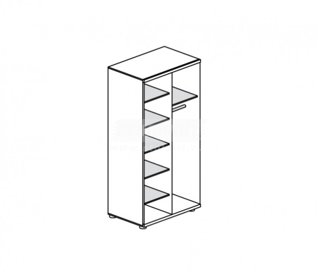 Гретта СБ-636 Шкаф 2-х дверный с зеркалом