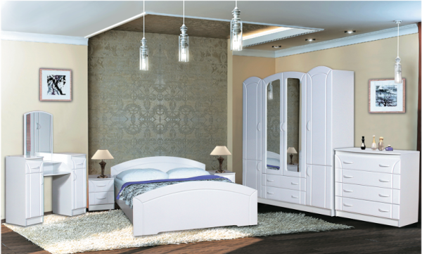 Экстаза Спальный Гарнитур МДФ с Матрасом в Подарок/Разные Цвета