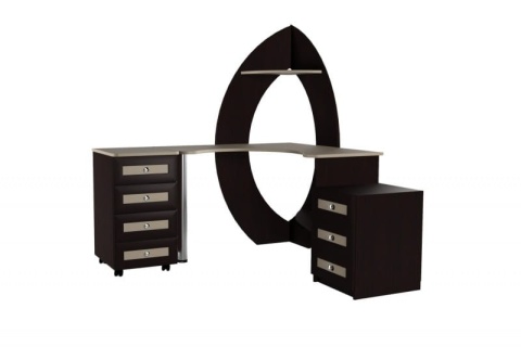 Компьютерный стол "Мебелайн-44" (низкая тумба справа)