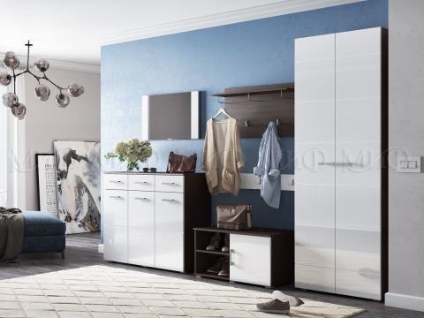 Прихожая Ницца МДФ (Ш-2900 мм x В-2170 мм x Г-450 мм)/Разные Цвета