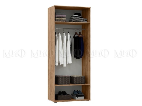 Шкаф Двухстворчатый Портофино (Ш-900 × В-2236 × Г-546 мм) Дуб Крафт/Бетон