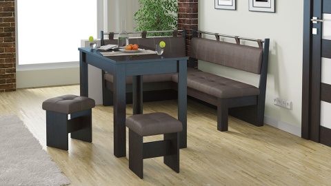 Кухонный уголок «Омега» Венге Цаво/Лен Коричневый