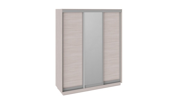 Шкаф-Купе 3-х Дверный с Зеркалом Румер Мадлен Ясень Шимо (Ш-1800 х В-2200 х Г-600 мм)