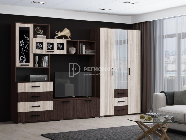 Гостиная Ноктюрн-11 №2 /Разные Цвета (Ш-3200 x В-2120 x Г-470 мм)