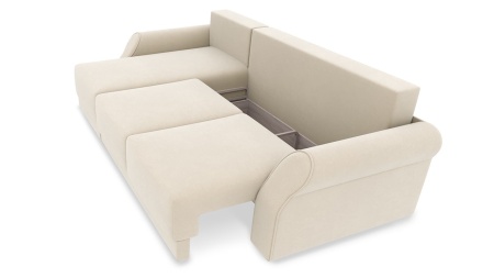 Диван Угловой Люксор Т1 Разные Цвета/Д-2620 х Ш-1650 х В-830 мм