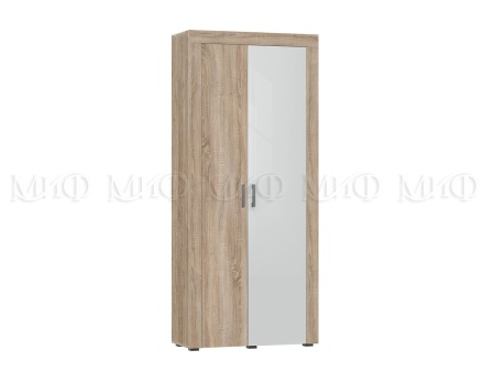 Стенка Апаста (Ш-2605 x В-2070 x Г-416 мм)/Дуб Сонома/Белый Глянец