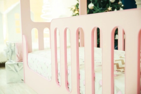 Кровать Сказка (Домик) Розовая/Спальное Место 800 х 1600 мм