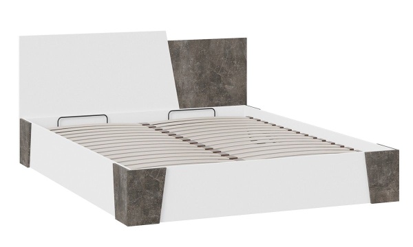 Кровать Клэр с Подъемным Механизмом Белый Ясень/Бетон (Спальное Место 1600 х 2000 мм)