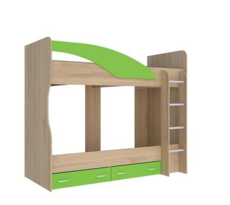 Кровать Двухъярусная (Д-2032хВ-1700хГ-1000 мм)/Разные Цвета