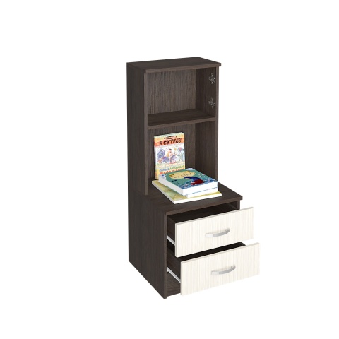 Спальный Гарнитур Баcя с Прикроватным Блоком ЛДСП (Венге/Ясень Шимо Светлый)