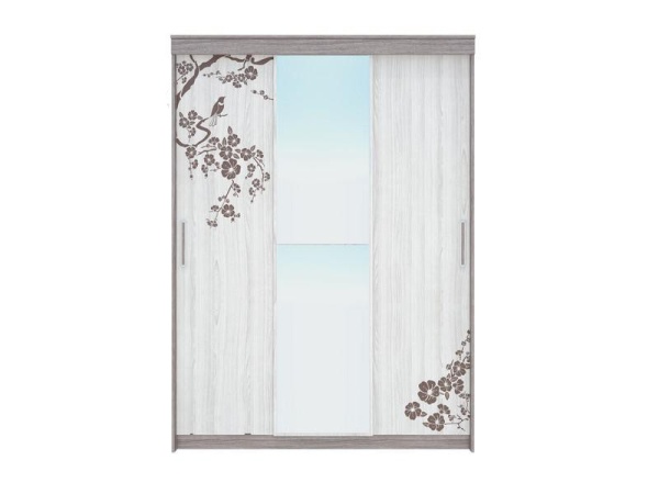 Шкаф-Купе Комфорт-8 Шимо Темный/Шимо Светлый (Ш-1600 × В-2200 × Г-587 мм)