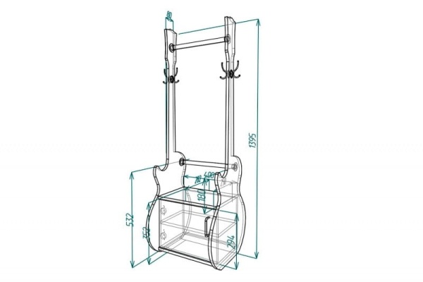 Тумба для прихожей "Мебелеф-4"