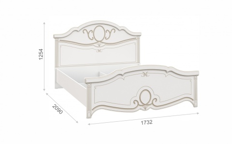 Спальный Гарнитур Барбара Белый/Патина Золото