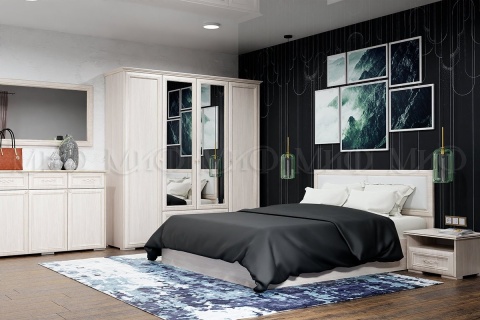 Спальный Гарнитур Памела №1 МДФ/Сандал Светлый