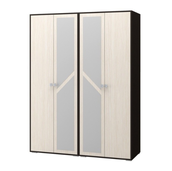 Шкаф 4-х Створчатый Каролина-2 Венге/Ясень Шимо Светлый (1,6х2,22х0,48)