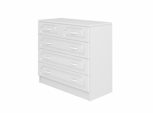 Комод Настя МДФ (Ш-900 x В-816 x Г-400 мм)/Белый Глянец