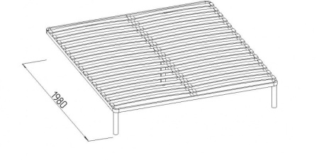 Основание Глазов 350 с гибкими ламелями (металл)