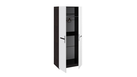 Шкаф для одежды с 2-мя дверями «Фьюжн» Белый Глянец/Венге Линум (Ш-895 мм x В-2181 мм x Г-583 мм)