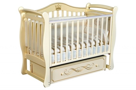 Кроватка "Bella 1" с декоративной резьбой